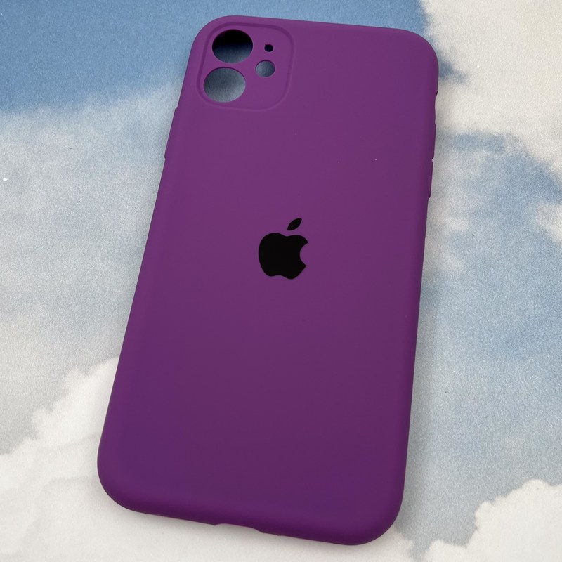 قاب گوشی iPhone 11 آیفون سیلیکونی پاک کنی اورجینال داخل پارچه ای محافظ لنز دار رنگ بنفش کد 57301 - Image 2