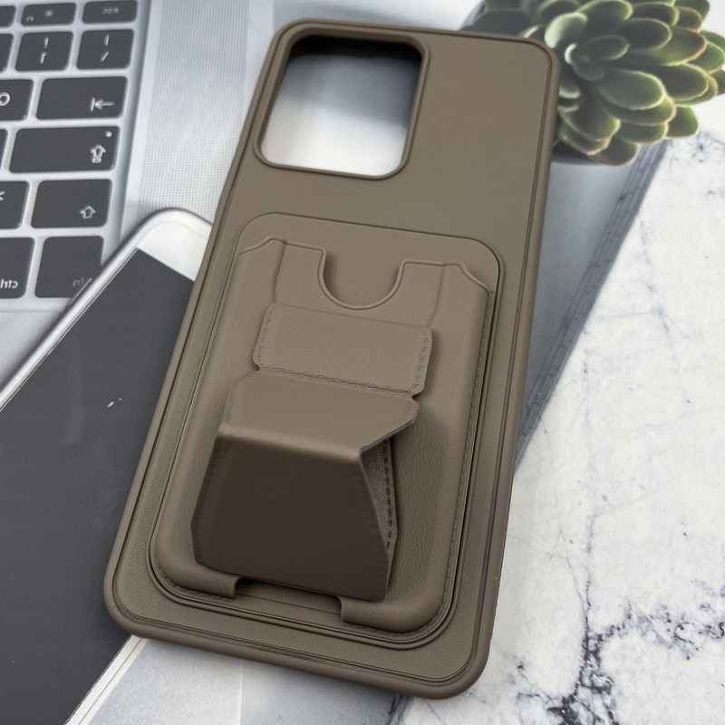 قاب گوشی Redmi 13C / Poco C65 شیائومی Wallet Case کلاسیک جاکارتی دار چرم استند شو موکا کد 575732 - Image 2