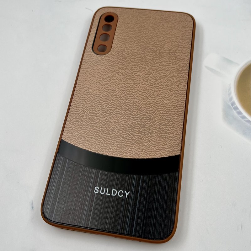 قاب گوشی Galaxy A70 / Galaxy A70S سامسونگ Texture Case طرح دو تکه کلاسیک SULDCY محافظ لنز دار موکا کد 589291 - Image 2