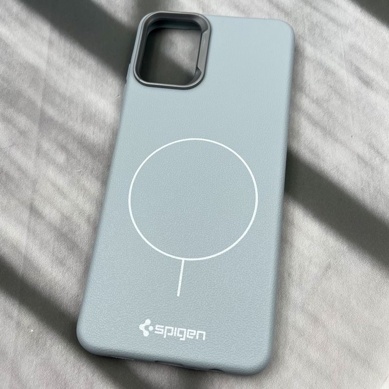قاب گوشی Galaxy A06 سامسونگ Spigen Case سیلیکونی طرح مگ سیف Magsafe لنز کروم آبی کد 67776 - Image 2