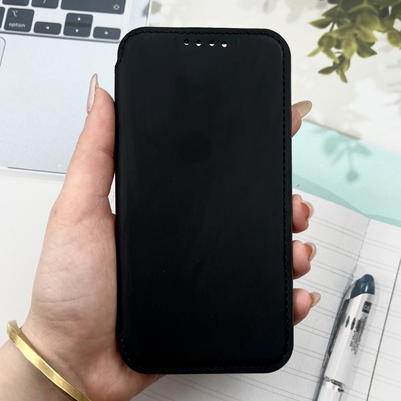 کیف گوشی iPhone X / iPhone XS آیفون الکترو استاتیک Wallet Case مگ سیف Magsafe اورجینال محافظ لنز دار گلسی مشکی کد 69345 - Image 2