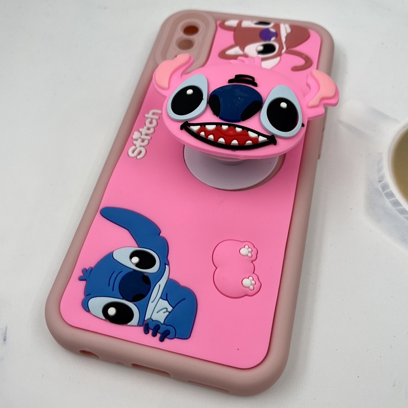 قاب گوشی Galaxy A10S سامسونگ Funny Case سیلیکونی پاپ سوکتی عروسکی برجسته طرح استیچ محافظ لنز دار کد 70072 - Image 2