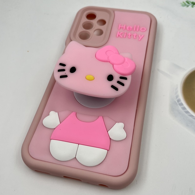 قاب گوشی Galaxy A23 سامسونگ Funny Case سیلیکونی پاپ سوکتی عروسکی برجسته طرح کیتی محافظ لنز دار کد 70600 - Image 2