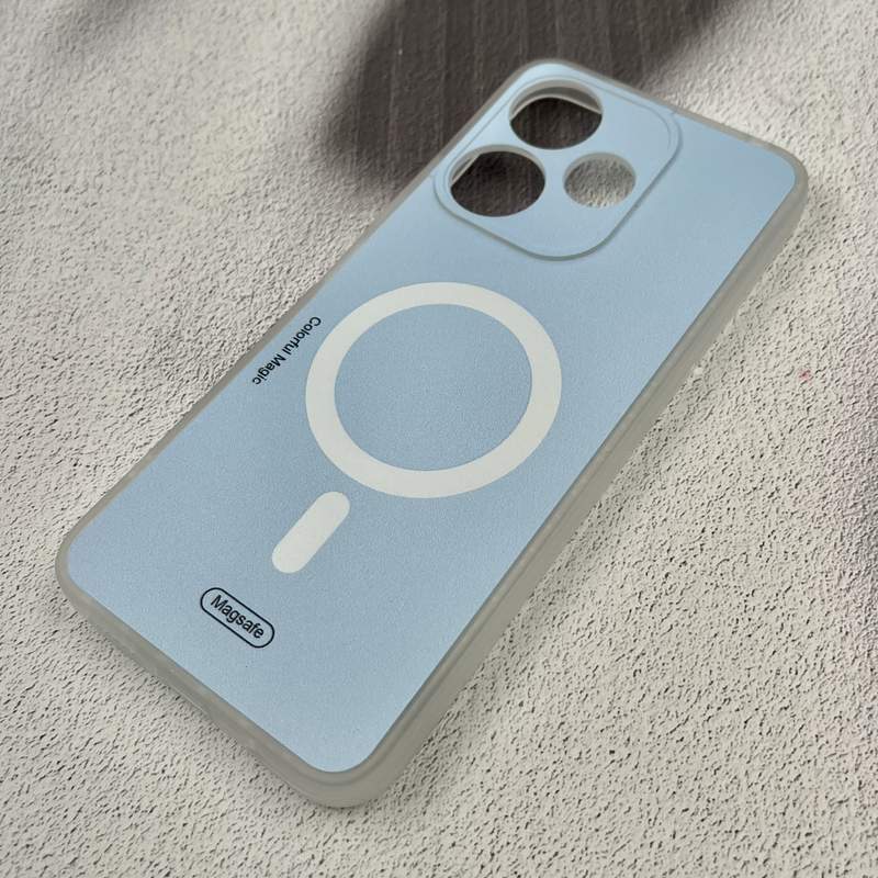 قاب گوشی Redmi 13 / Redmi 13x / Poco M6 4G شیائومی Colorfull Case سیلیکونی طرح مگ سیف Magsafe محافظ لنز دار آبی آسمانی کد 74095 - Image 2