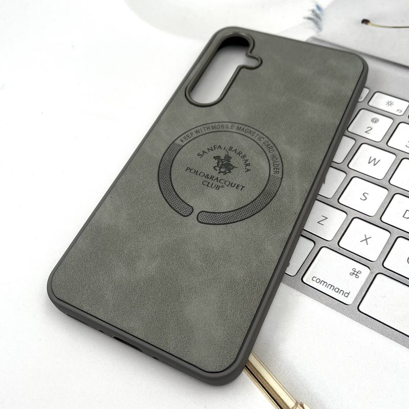 قاب گوشی Galaxy A35 سامسونگ Premium Leather چرم طرح مگ سیف Magsafe اسپرت تیتانیوم کد 78129 - Image 2