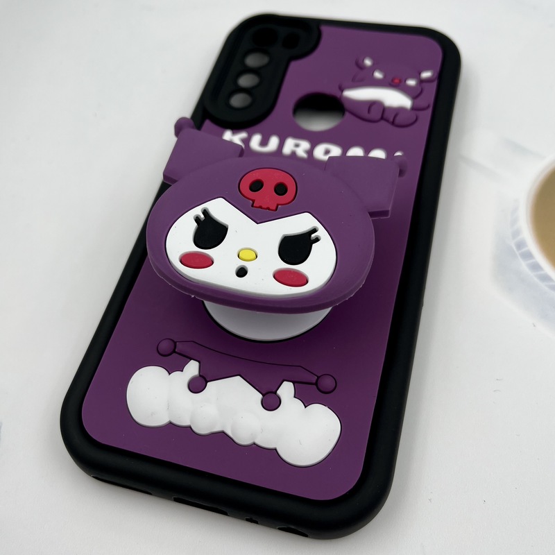قاب گوشی Redmi Note 8 / Redmi Note 8 2021 شیائومی Funny Case سیلیکونی پاپ سوکتی عروسکی برجسته طرح کرومی محافظ لنز دار کد 78554 - Image 2