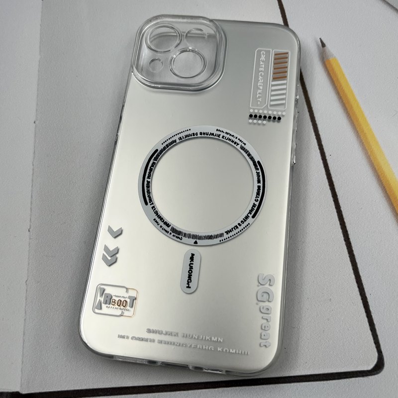 قاب گوشی iPhone 13 آیفون New So Cool اورجینال طرح مگ سیف Magsafe اسپرت RT محافظ لنز دار نقره ای کد 82363 - Image 2