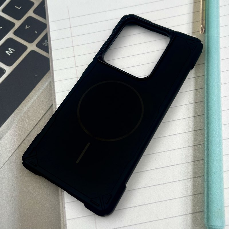قاب گوشی Redmi Note 14S / Redmi Note 13 Pro 4G / Poco M6 Pro 4G شیائومی Shield Case ضد ضربه سیلیکونی ایربگ دار طرح مگ سیف Magsafe مشکی کد 83330 - Image 2