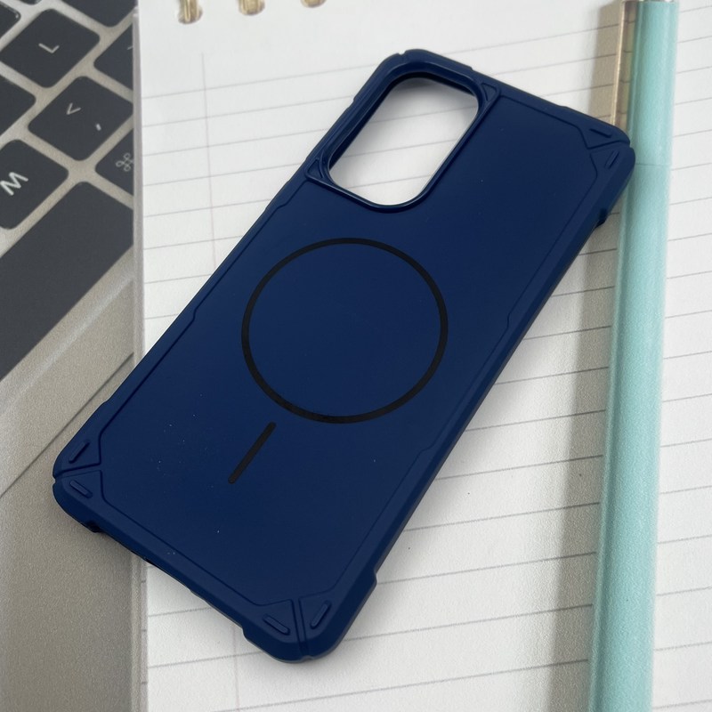قاب گوشی Galaxy A36 / A56 سامسونگ Shield Case ضد ضربه سیلیکونی ایربگ دار طرح مگ سیف Magsafe سرمه ای کد 83352 - Image 2