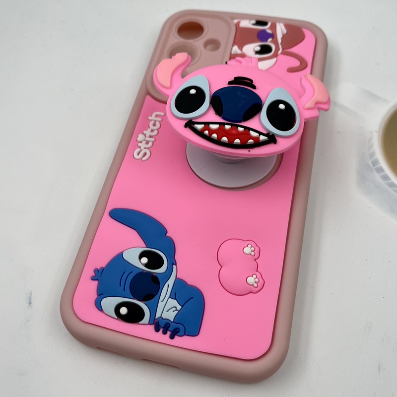 قاب گوشی Galaxy S23 FE سامسونگ Funny Case سیلیکونی پاپ سوکتی عروسکی برجسته طرح استیچ محافظ لنز دار کد 87053 - Image 2