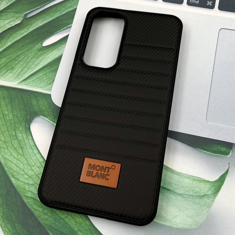 قاب گوشی Galaxy S24 FE سامسونگ Mont Blanc چرم بالشتی اورجینال اسپرت طرح کربن مشکی کد 87195 - Image 2