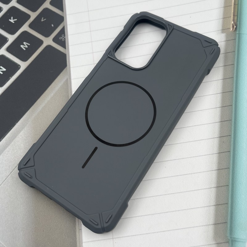 قاب گوشی Galaxy A23 سامسونگ Shield Case ضد ضربه سیلیکونی ایربگ دار طرح مگ سیف Magsafe تیتانیوم کد 87383 - Image 2