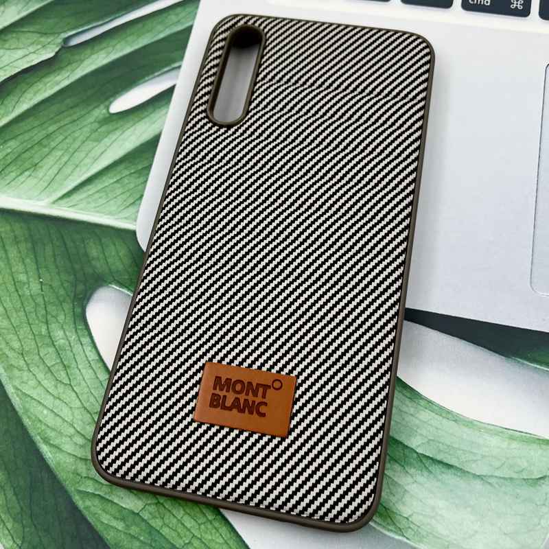 قاب گوشی Galaxy A30S / Galaxy A50S / Galaxy A50 سامسونگ Mont Blanc چرم بالشتی اورجینال اسپرت طرح کربن تیتانیوم کد 90029 - Image 2