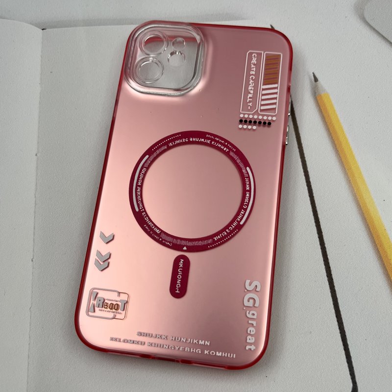 قاب گوشی iPhone 11 آیفون New So Cool اورجینال طرح مگ سیف Magsafe اسپرت RT محافظ لنز دار صورتی کد 91832 - Image 2