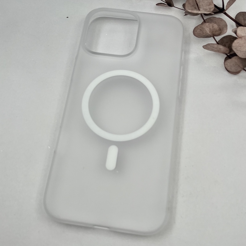 قاب گوشی iPhone 16 Pro Max آیفون Premium Case مات Slim مگ سیف Magsafe اورجینال سفید کد 98388 - Image 2