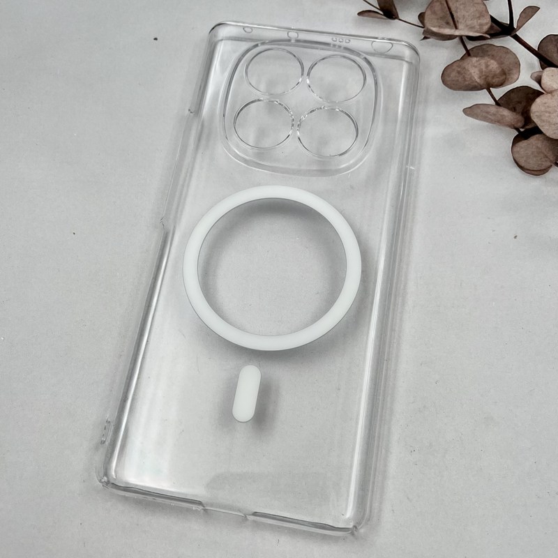 قاب گوشی Redmi Note 14 Pro 4G شیائومی Slim Case شفاف مگ سیف Magsafe اورجینال سفید کد 99518 - Image 2