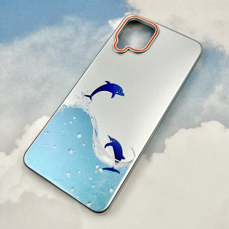 قاب گوشی Galaxy A12 / Galaxy M12 سامسونگ Ocean Case مینیمال Slim لنز برجسته Silver طرح دلفین کد 38765 - Image 2
