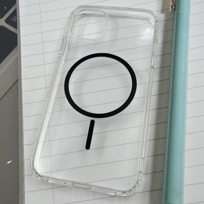 قاب گوشی iPhone 11 آیفون Magnetic Case شفاف مگ سیف Magsafe اورجینال ایربگ دار مشکی کد 190026 - Image 2