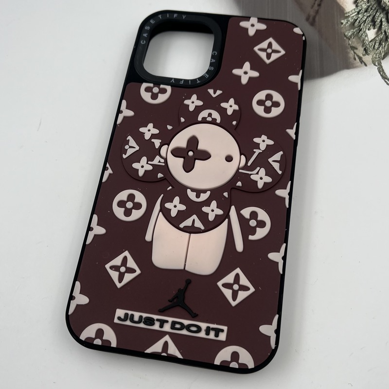 قاب گوشی iPhone 11 Pro آیفون سیلیکونی CASETIFY طرح برجسته JUST DO IT قهوه ای کد 244475 - Image 2