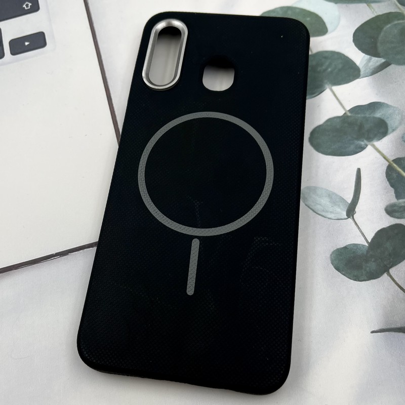 قاب گوشی Galaxy A20 / A30 سامسونگ Silicon Case سیلیکونی طرح مگ سیف Magsafe لنز کروم سوزنی مشکی کد 29144 - Image 2