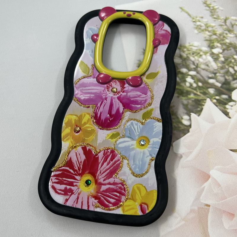 قاب گوشی Redmi Note 8 Pro شیائومی سیلیکونی Flower Case طرح گل نگین برجسته ایربگ دار کد 309014 - Image 2
