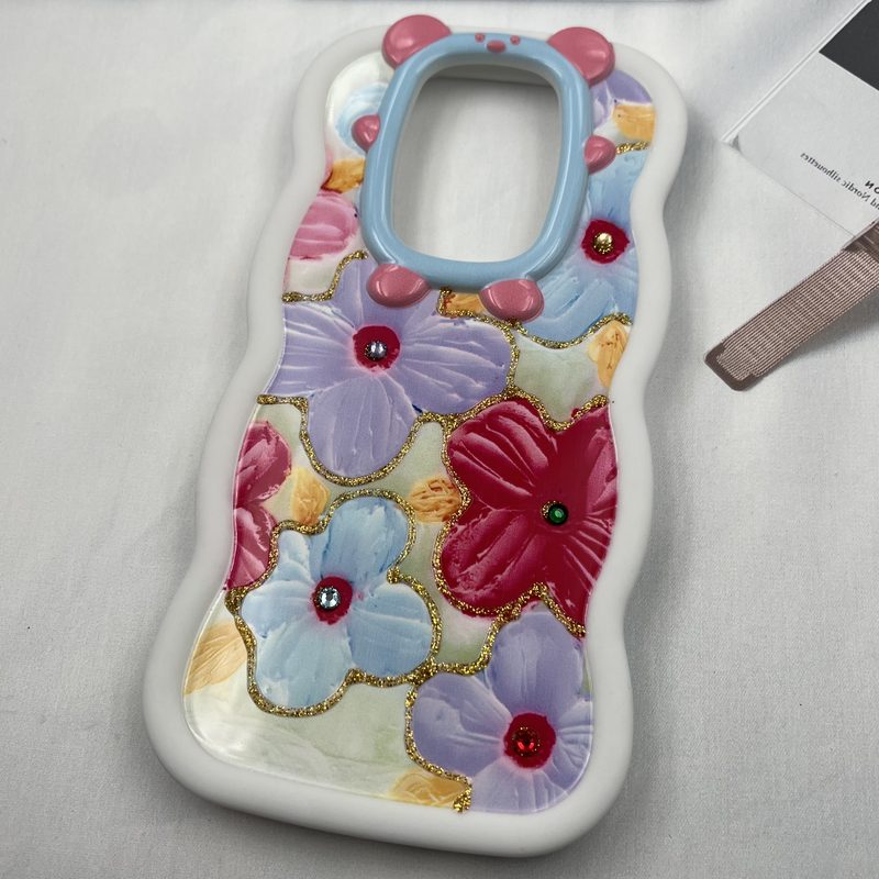 قاب گوشی Redmi Note 8 Pro شیائومی سیلیکونی Flower Case طرح گل نگین برجسته ایربگ دار کد 328451 - Image 2