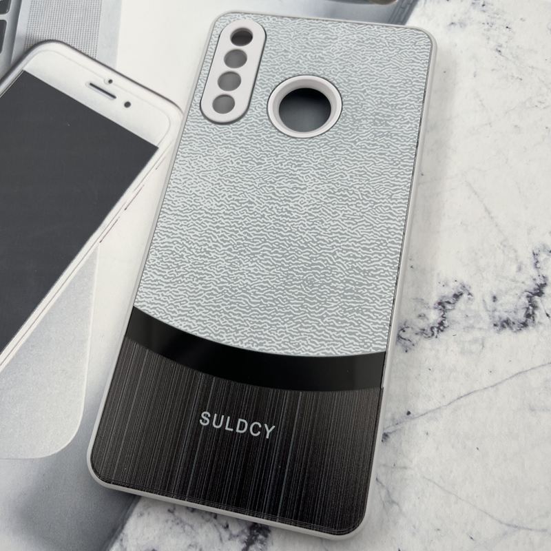 قاب گوشی Huawei P30 Lite هوآوی Texture Case طرح دو تکه کلاسیک SULDCY محافظ لنز دار سفید کد 375694 - Image 2