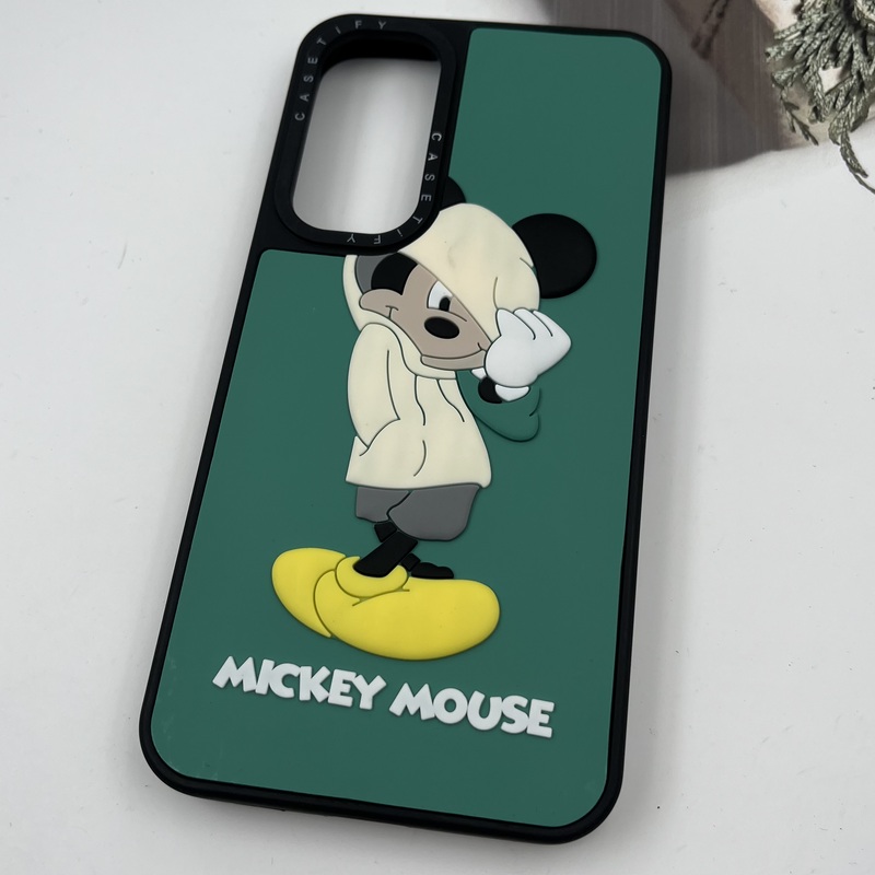 قاب گوشی Galaxy S23 FE سامسونگ سیلیکونی CASETIFY طرح برجسته میکی موس سبز کد 380361 - Image 2