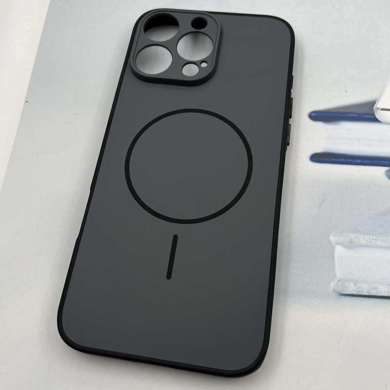 قاب گوشی iPhone 16 Pro Max آیفون سیلیکونی Soft Case پاستلی طرح مگ سیف Magsafe محافظ لنز دار تیتانیوم کد 52224 - Image 2