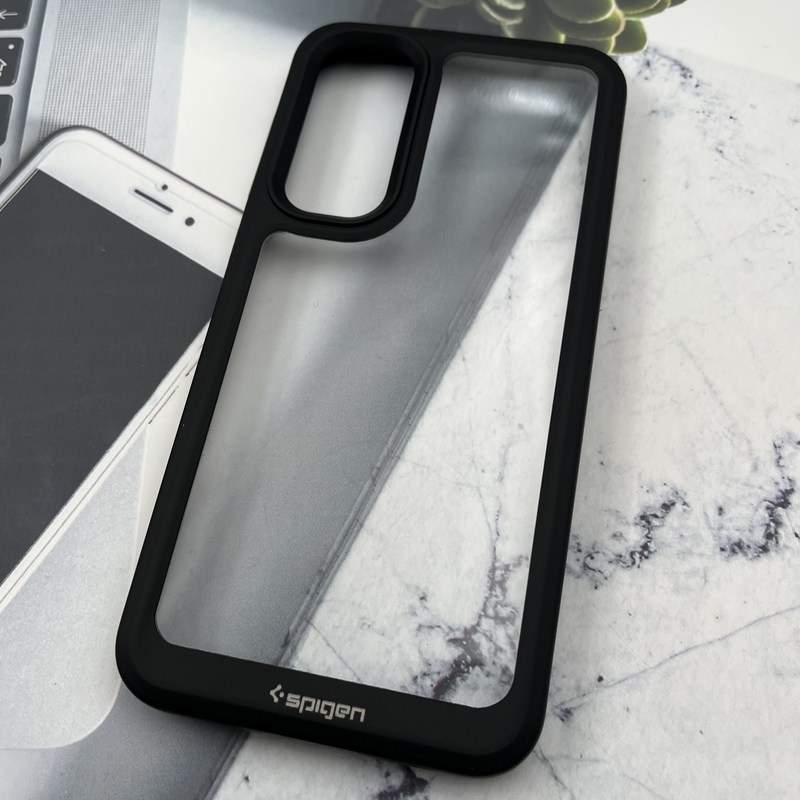 قاب گوشی Galaxy S23 FE سامسونگ اورجینال Spigen شفاف ضد ضربه دور سیلیکونی لاکچری مشکی کد 536649 - Image 2