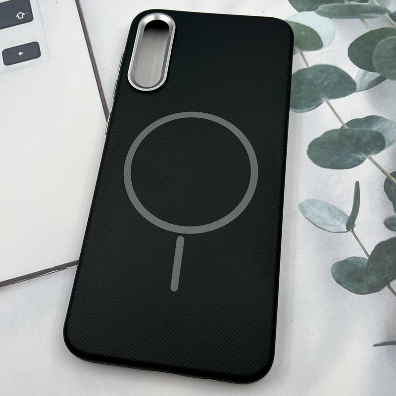 قاب گوشی Galaxy A30S / Galaxy A50S / Galaxy A50 سامسونگ Silicon Case سیلیکونی طرح مگ سیف Magsafe لنز کروم سوزنی مشکی کد 59702 - Image 2