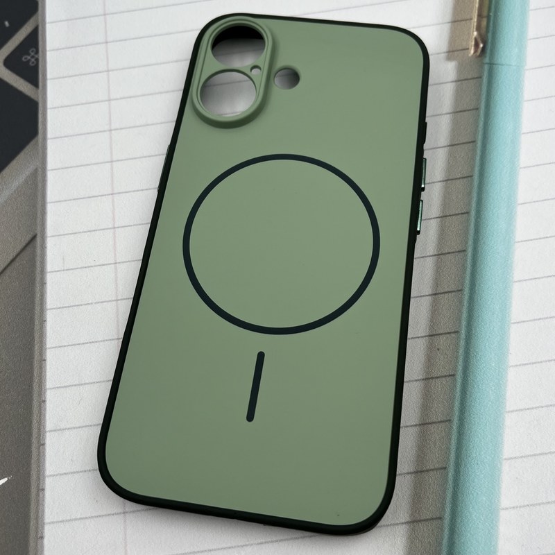 قاب گوشی iPhone 16 آیفون Soft Case پاستلی طرح مگ سیف Magsafe محافظ لنز دار سبز کد 678284 - Image 2