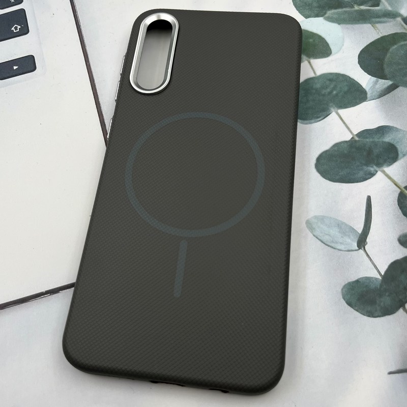 قاب گوشی Galaxy A30S / Galaxy A50S / Galaxy A50 سامسونگ Silicon Case سیلیکونی طرح مگ سیف Magsafe لنز کروم سوزنی تیتانیوم کد 68941 - Image 2