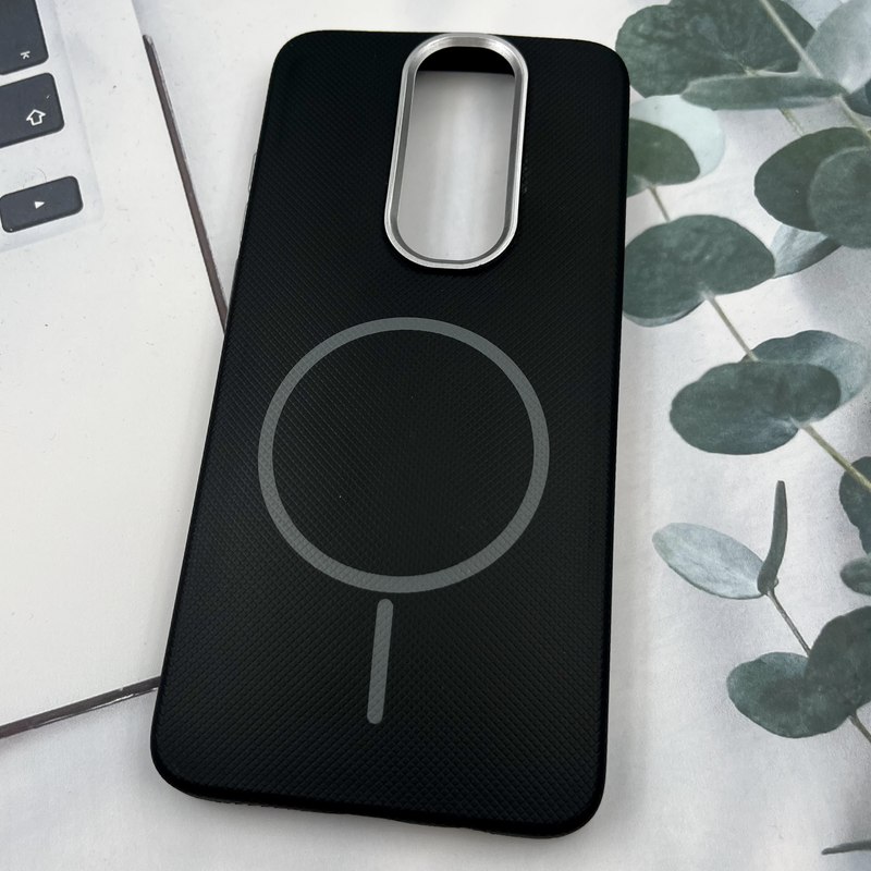 قاب گوشی Redmi Note 8 Pro شیائومی Silicon Case سیلیکونی طرح مگ سیف Magsafe لنز کروم سوزنی مشکی کد 77155 - Image 2