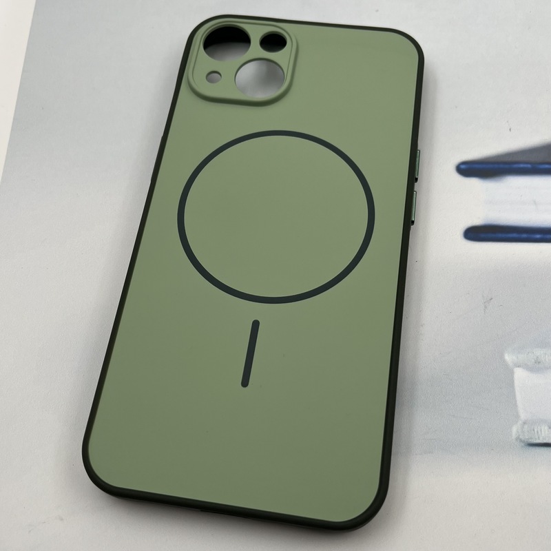 قاب گوشی iPhone 13 آیفون سیلیکونی Soft Case پاستلی طرح مگ سیف Magsafe محافظ لنز دار سبز روشن کد 81860 - Image 2