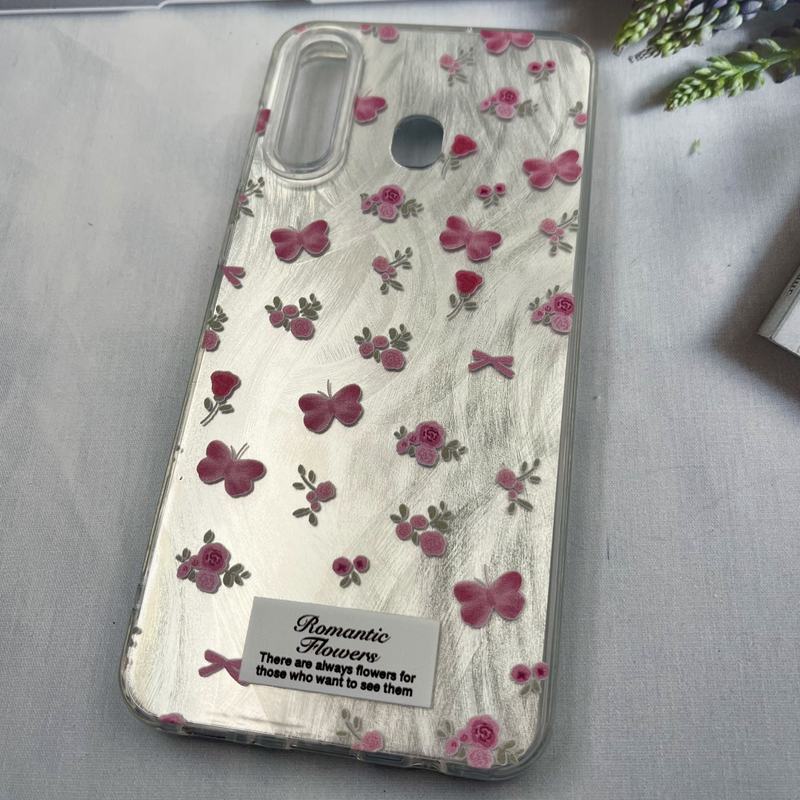 قاب گوشی Galaxy A20 / A30 سامسونگ Luxury Case ایربگ دار براش طرح گل و پروانه لنز برجسته کد 907813 - Image 2