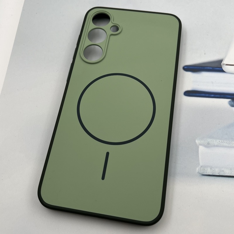 قاب گوشی Galaxy S23 FE سامسونگ سیلیکونی Soft Case پاستلی طرح مگ سیف Magsafe محافظ لنز دار سبز روشن کد 96250 - Image 2