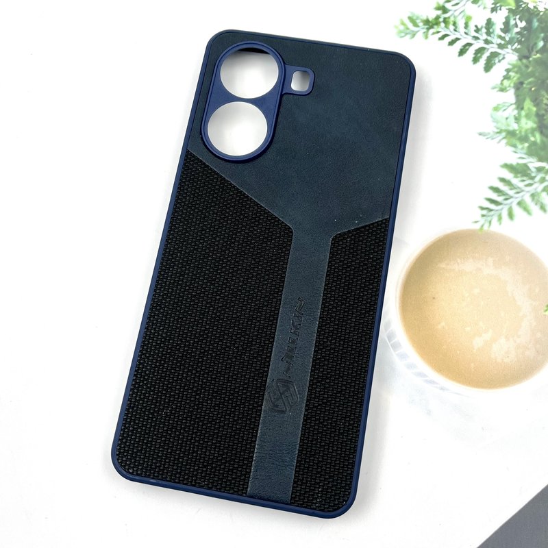 قاب گوشی Poco X7 Pro شیائومی چرمی Leather سوزنی نیلکین NILLKIN کلاسیک محافظ لنز دار سرمه ای کد 124731 - Image 2