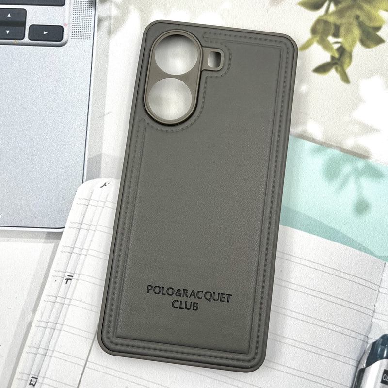 قاب گوشی Poco X7 Pro شیائومی چرمی طرح دوخت POLO پولو کلاسیک محافظ لنز دار تیتانیوم کد 128475 - Image 2