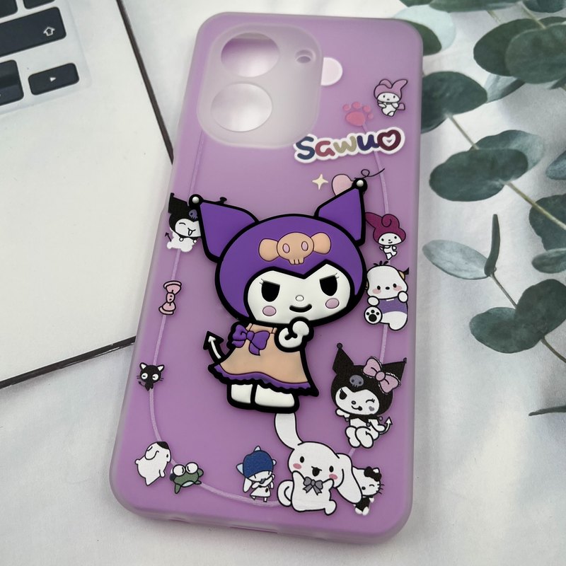 قاب گوشی Redmi A5 / Poco C71 شیائومی Baby Case پاستلی دو تکه عروسکی برجسته کرومی کد 16789 - Image 2