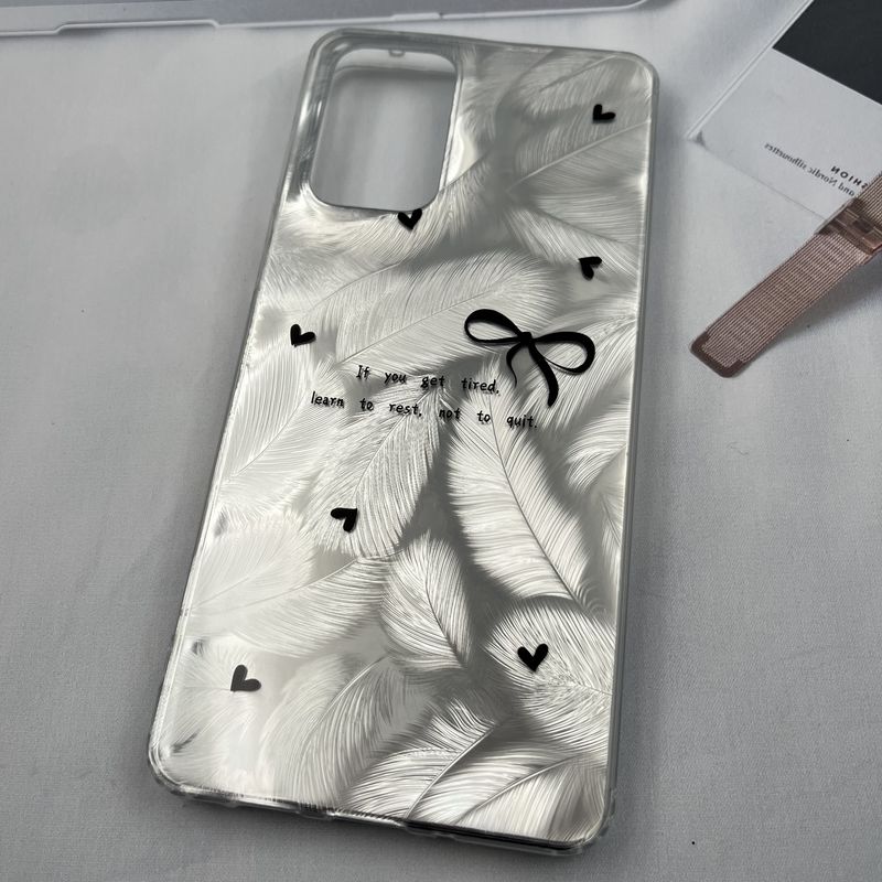 قاب گوشی Galaxy A73 سامسونگ Penna Case پر نقره ای اکلیلی لاکچری اسپرت طرح قلب و پاپیون کد 258839 - Image 2