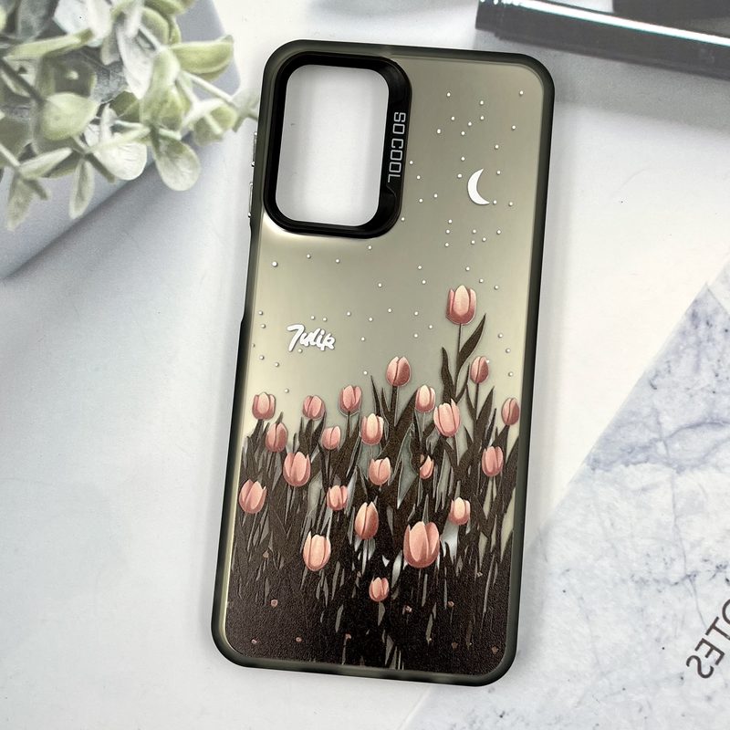 قاب گوشی Galaxy A23 سامسونگ New So Cool اورجینال کروم لنز برجسته طرح گل لاله صورتی کد 293349 - Image 2
