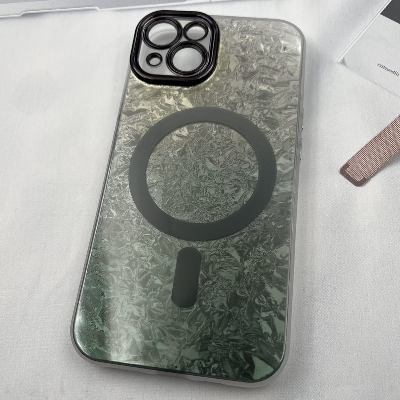 قاب گوشی iPhone 13 آیفون ICE CASE طرح مگ سیف Magsafe محافظ لنز دار برجسته سبز کد 403906 - Image 2
