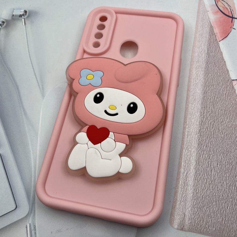قاب گوشی Galaxy A20S سامسونگ Cute Case عروسکی برجسته چراغدار ضد ضربه گلبهی کد 47437 - Image 2