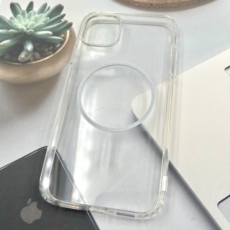 قاب گوشی iPhone 11 آیفون Magnetic Case شفاف مگ سیف Magsafe اورجینال ایربگ دار سفید کد 523629 - Image 2
