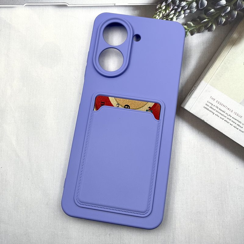 قاب گوشی Redmi A5 / Poco C71 شیائومی Wallet Case سیلیکونی جاکارتی داخل مخمل یاسی محافظ لنز دار کد 58609 - Image 2
