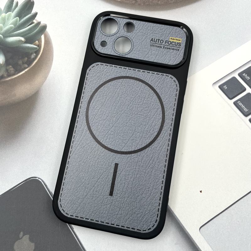 قاب گوشی iPhone 13 آیفون Auto Focus سیلیکونی طرح مگ سیف MagSafe محافظ لنز دار مشکی کد 609500 - Image 2
