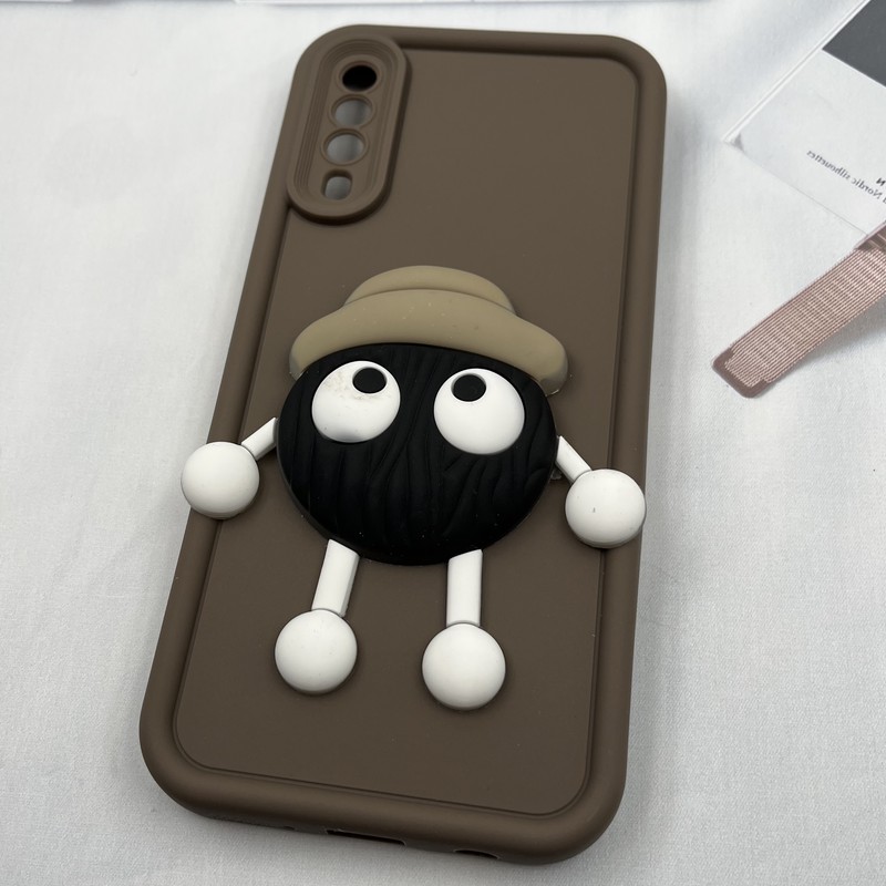 قاب گوشی Galaxy A30S / Galaxy A50S / Galaxy A50 سامسونگ سیلیکونی Solid Case ضد ضربه عروسکی برجسته طرح هپل محافظ لنز دار کد 666979 - Image 2