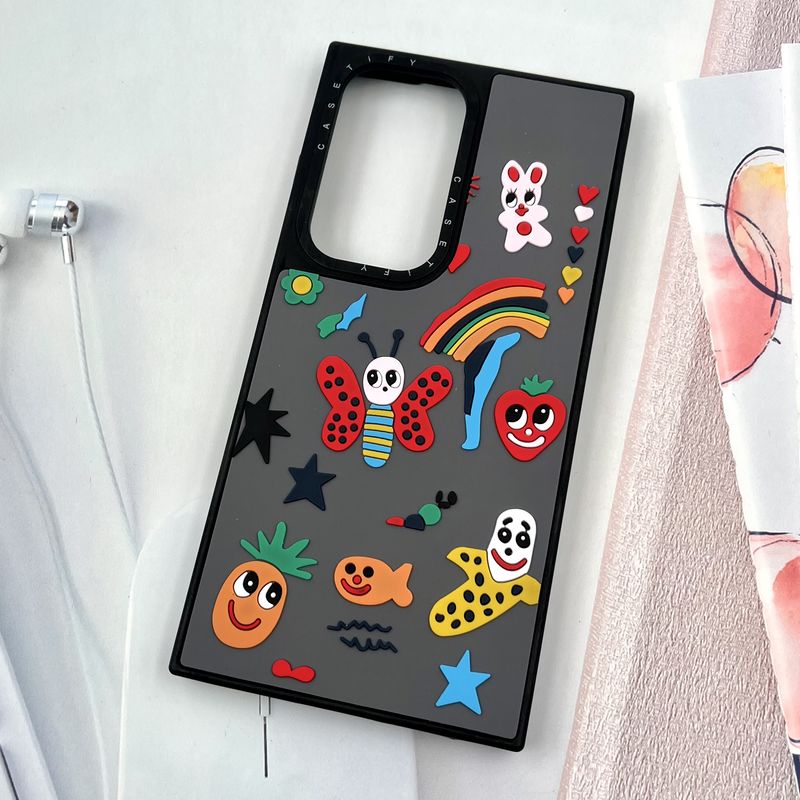 قاب گوشی Galaxy S24 Ultra سامسونگ سیلیکونی CASETIFY طرح برجسته فانتزی تیتانیوم کد 689033 - Image 2