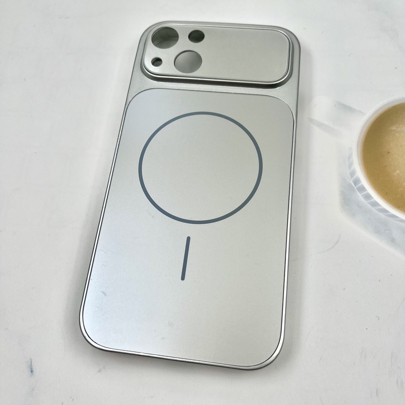 قاب گوشی iPhone 13 آیفون PVD اورجینال ضد ضربه محافظ لنز دار شیشه ای نقره ای کد 694691 - Image 2